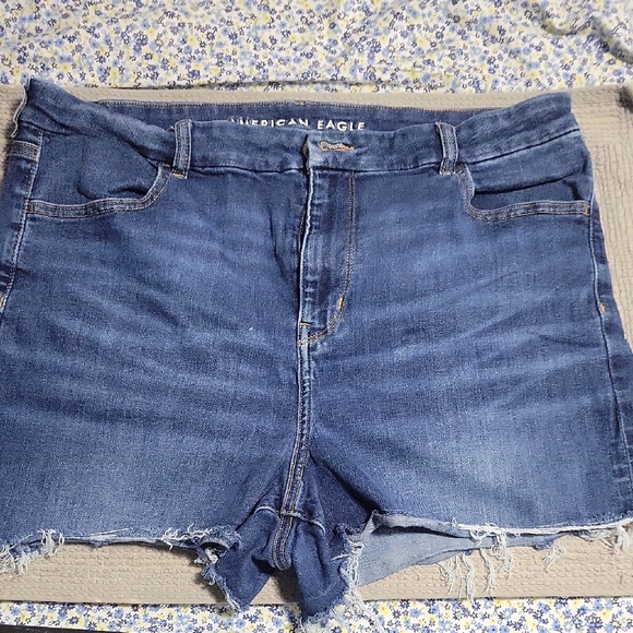 American Eagle Outfitters Pants - American Eagle Outfitters Women's Distressed Blue Jean Shorts